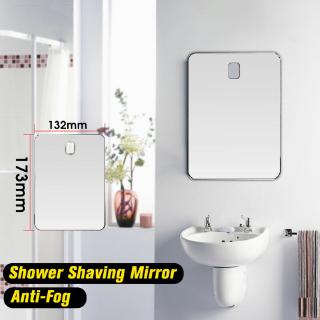 Fogless Shaving Cosmetic Shower Mirror Bathroom Anti-Fog Wall Suction Mount Hook