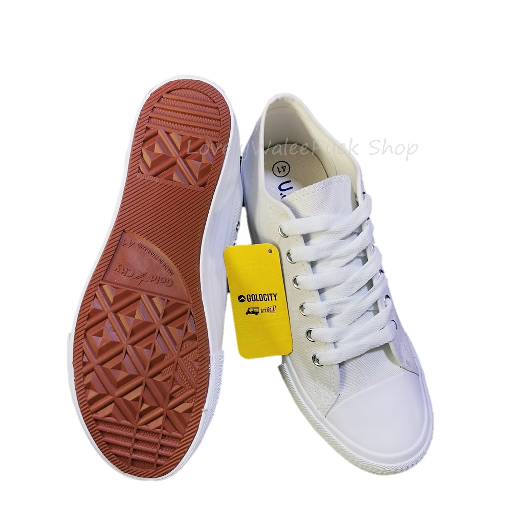 ภาพสินค้า(พร้อมส่ง )GoldCity รองเท้าผ้าใบสีขาวพื้นนุ่มใส่ทน Size 35-45 จากร้าน lovelywalee บน Shopee ภาพที่ 3