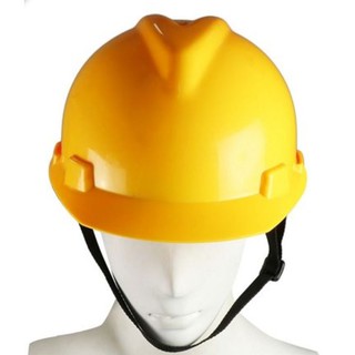 หมวกนิรภัย พลาสติก ผลิตจากโพลีเอทิลีน สีเหลือง