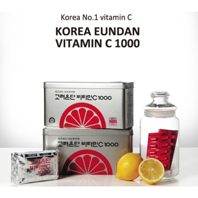 รูปภาพของแท้ พร้อมส่ง วิตามินซีเกาหลี อึนดัน EUNDAN VITAMIN C 1000 mg/Collagenลองเช็คราคา