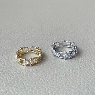 สินค้า glisterr ring แหวนชุบทอง 18k และทองคำขาว ประดับเพชร cz สีเงินและสีทอง