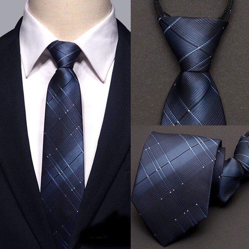 ภาพสินค้าเนคไท เนคไทสำเร็จรูป ไม่ต้องผูก แบบซิป Men Zipper Tie Lazy Ties Fashion 8cm Business Necktie For Man จากร้าน magicsoft บน Shopee ภาพที่ 3