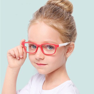 สินค้า แว่นกรองแสงจอคอมพิวเตอร์ รุ่นเหลี่ยมเรียว WA36 กัน UV เฟรมซิลิโคน แว่นถนอมสายตา กรองแสงสีฟ้าเด็ก Anti Blue Light Glasses