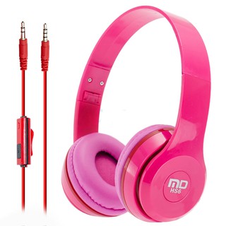 หูฟัง HeadSet "MD TECH" HS6 (Pink)