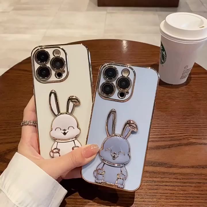 เคสโทรศัพท์มือถือ-ลายกระต่ายน่ารัก-3d-พร้อมขาตั้ง-สําหรับ-samsung-galaxy-s23-ultra-plus-s23-a04s-a04-m53-m33-m32-m23-5g