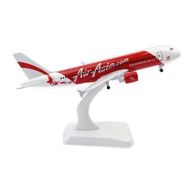 โมเดลเครื่องบิน-พร้อมส่งจากไทย-แอร์เอเชีย-airasia-ขนาด-20-cm-ตัวลำทำจากเหล็กอัลลอย-alloy-มีล้อ-และขาตั้งโชว์