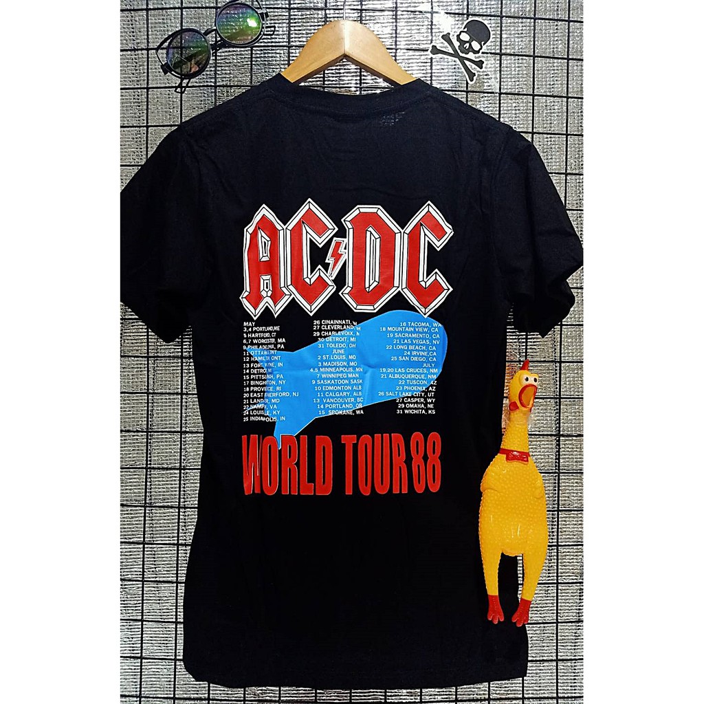 เสื้อยืดสกรีนลายacdcจรวด-ผลิตจากผ้าcotton100-ผ้าเนื้อดีสกรีนแน่นๆสีสวยสดใส