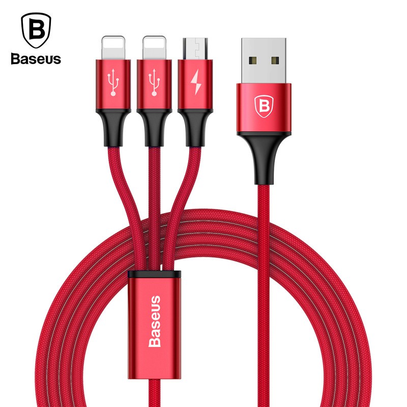 baseus-rapid-series-3-in-1-สายเคเบิ้ลไมโคร-สายไฟ-3a-1-2-ม