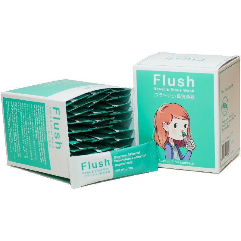 flush-เกลือล้างจมูก-30ซอง-ใช้สำหรับทำความสะอาดโพรงจมูก