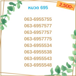 เบอร์มงคล 695 เบอร์มังกร เบอร์จำง่าย เบอร์รวย เบอร์เฮง ราคาถูก ราคาไม่แพง