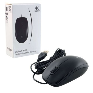 Logitech เมาส์ USB Mouse รุ่น B100 (Black)