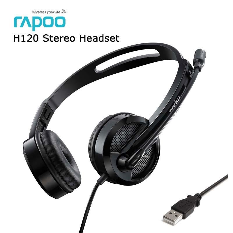 ภาพหน้าปกสินค้า(H120) Rapoo USB Stereo Headset H120 NAVA IT GROUP หูฟัง ประกัน 1ปี จากร้าน hpbyiqink บน Shopee