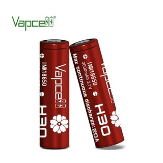 ถ่านชาร์จVapcell H30 INR18650 3000mAh 3.7V 2ก้อน ของแท้แถมกระเป๋าใส่ถ่าน