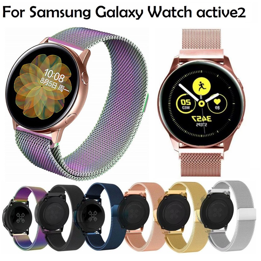 ภาพหน้าปกสินค้าสายนาฬิกาสายสแตนเลสหรูหรา สำหรับ Samsung Galaxy watch active2 40 มม. 44 มม. Galaxy watch active 1