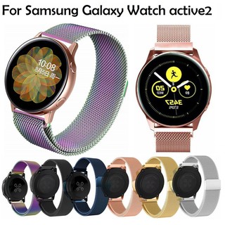 สินค้า สายนาฬิกาสายสแตนเลสหรูหรา สำหรับ Samsung Galaxy watch active2 40 มม. 44 มม. Galaxy watch active 1