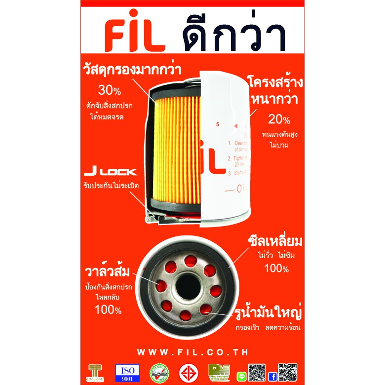 fil-of-892-ไส้กรองน้ำมันเครื่องสำหรับรถ-chevrolet-aveo-1-6-chevrolet-sonic-1-4-chevrolet-spin-1-4