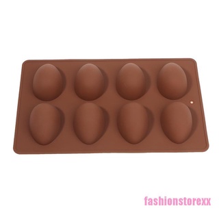 [Zfasxx] แม่พิมพ์ซิลิโคน รูปไข่อีสเตอร์ 8 ฟอง สําหรับทําพุดดิ้ง ช็อคโกแลต เบเกอรี่ Diy Tok