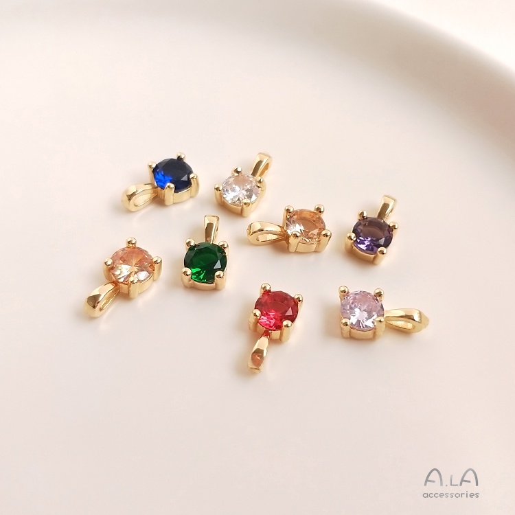 เครื่องประดับ-diy-14k-การเก็บรักษาสีชุบทองฝังเพทายจี้ขนาดเล็กเงางาม3acai-gao-diy-จี้เครื่องประดับแฮนด์เมดขนาดเล็ก-จี้-ลูกปัดห้อย