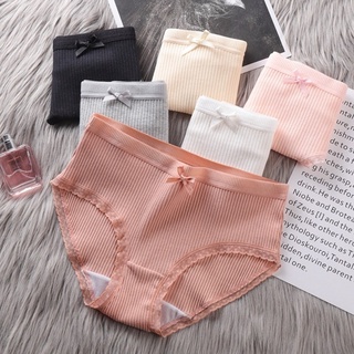 เช็ครีวิวสินค้า#325 💥โบว์ลูกไม้ กางเกงในผ้าในลอนหญิง สไตล์นักเรียนเกาหลี💎ไม่รับเปลี่ยนสีในแชท ถูกที่สุดในโลก น่ารัก Cute 💎