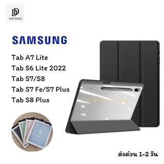 ภาพหน้าปกสินค้าDux Ducis ของแท้💯% เคส Samsung Tab S6 Lite/A7 Lite/S7 FE/S8/S8 Plus/S7/S7 Plus รุ่น TOBY เคสฝาพับหลังใส ขอบยาง TPU ซึ่งคุณอาจชอบสินค้านี้