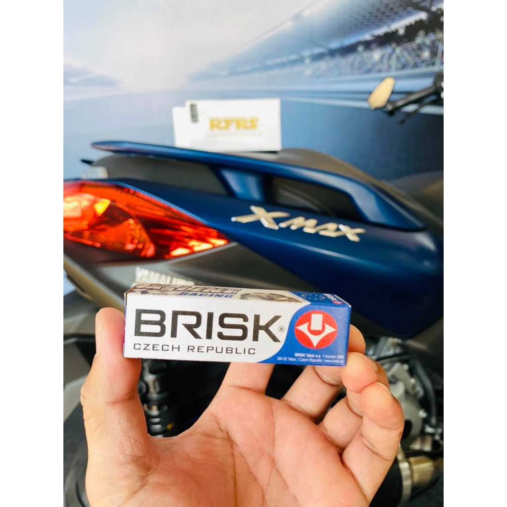 brisk-หัวเทียน-4-เขี้ยวตัวใหม่-เหมาะสำหรับน้ำมัน-e85-e20-และทุกน้ำมัน-x-max-forza-kawasaki-honda-yamaha-suzuki