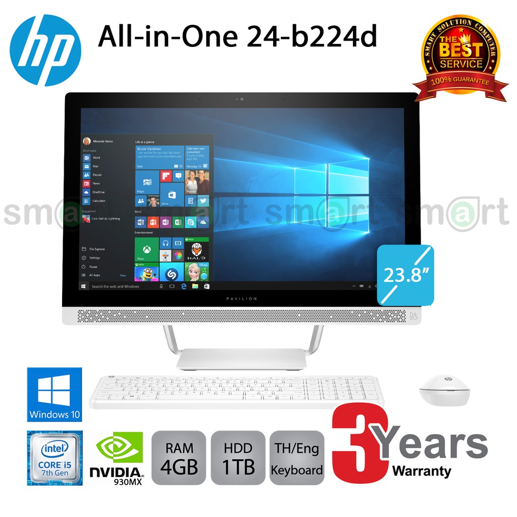 HP Pavilion AIO 24-b224d (2CC82AA#AKL) i5-7400T/4GB/1TB/GeForce 930MX ...