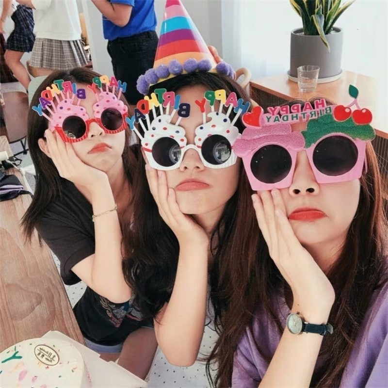 แว่นตา-happy-birthday-พร็อพถ่ายภาพสําหรับถ่ายภาพพร็อพถ่ายรูป