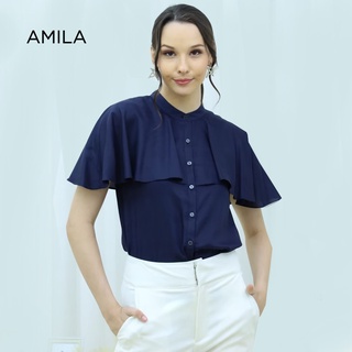 AMILA Blouse AM-B824 แขนสั้น IGPU21-7