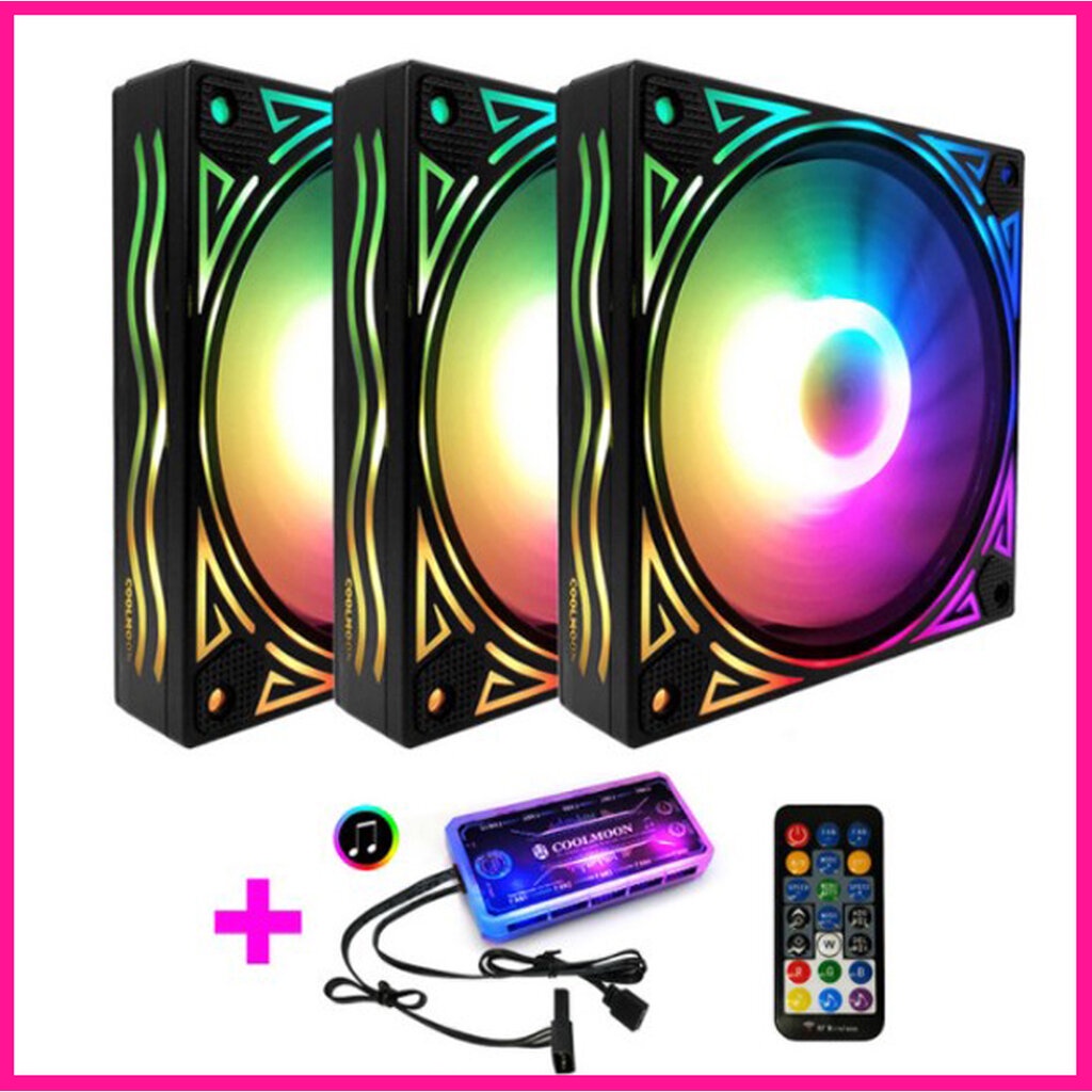 ชุดพัดลม-ระบายความร้อน-เคส-coolmoon-rgb-billow-x3-สายไฟ-สินค้าใหม่-ราคาสุดคุ้ม-พร้อมส่ง-ส่งเร็ว-ประกันไทย-cpu2day