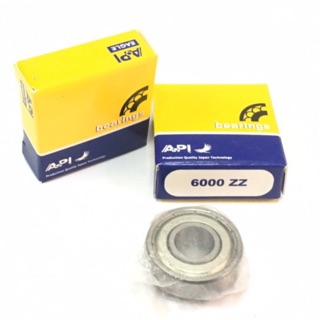 API Bearing 6000 ZZ ตลับลูกปืน เม็ดกลมร่องลึก คุณภาพเยี่ยม มาตรฐาน DGBB ปิดเหล็กสองด้าน