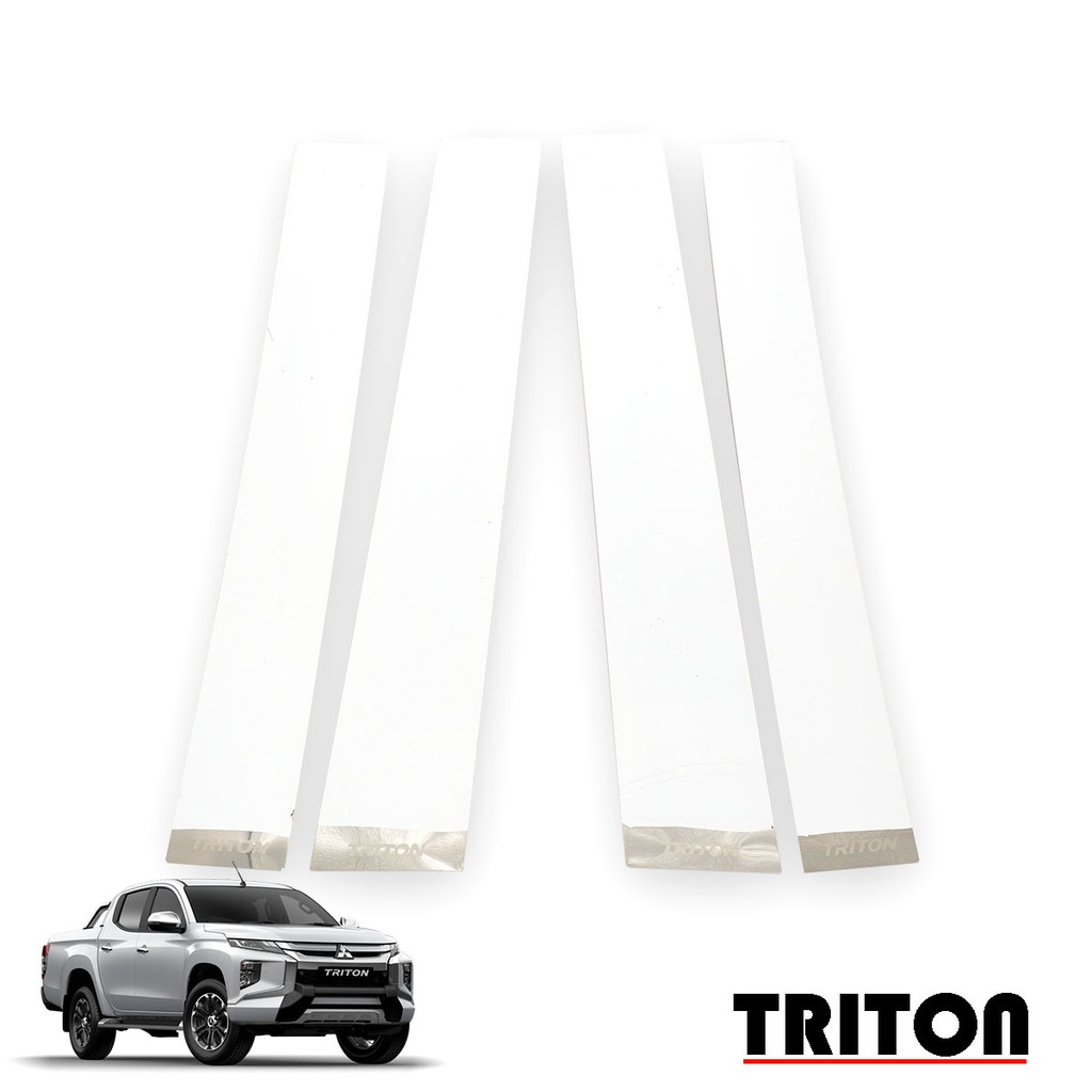 เสาประตูข้าง-สแตนเลส-4-ชิ้น-รุ่น-4ประตู-mitsubishi-l200-triton-plus-4x2-4x2-ปี2019-2020