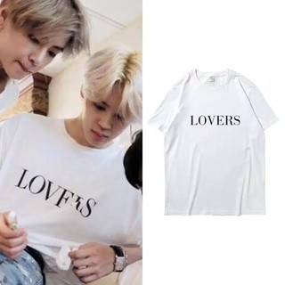 เสื้อยืด พิมพ์ลาย KPOP KOREA BTS MEMBER LOVERS JIMIN JIN JUNGKOOK JHOPE RAPMONSTER SUGA TAEHYUNG