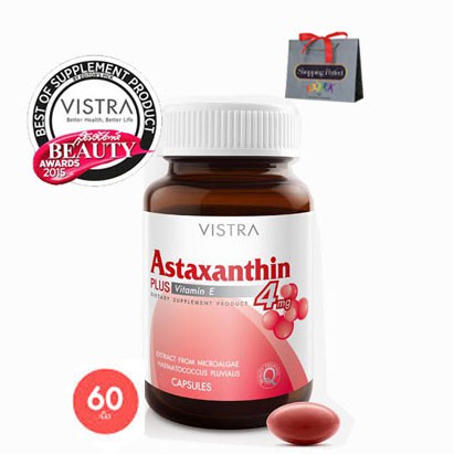 ราคาและรีวิวVISTRA Astaxanthin 4 mg วิสตร้า แอสตาแซนธิน ต้านอนุมูลอิสระ สุดยอดสารอาหารเพื่อบำรุงผิว บรรจุ 60 แคปซูล Exp 04/2021[y20