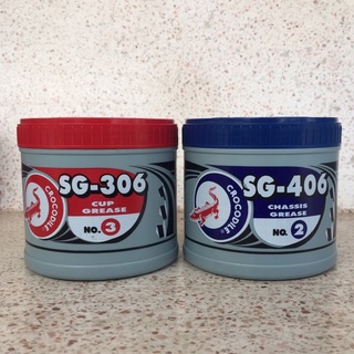 จารบีจระเข้ Crocodile SG-406 No.2 และ SG-306 No.3 ขนาด 0.5กิโลกรัม(จารบีสายไหมเนื้อสีเขียว#2),,(จารบีกันน้ำเนื้อสีแดง#3)