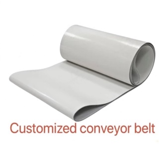 Perimeter:1000x200x1mm PVC White Transmission Conveyor Industrial Be00