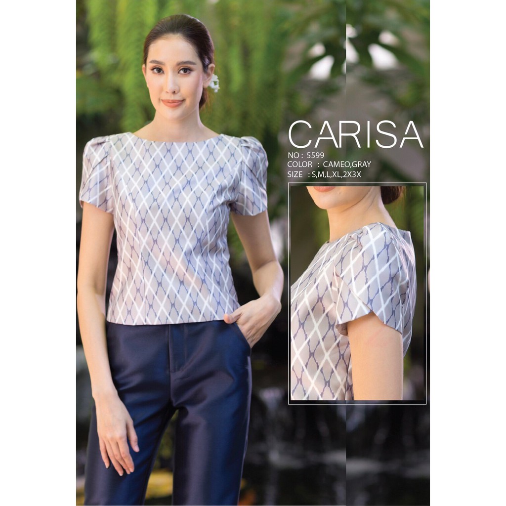 carisa-เสื้อผ้าไหมแพรทิพย์-แขนทรงดอกบัว-5599