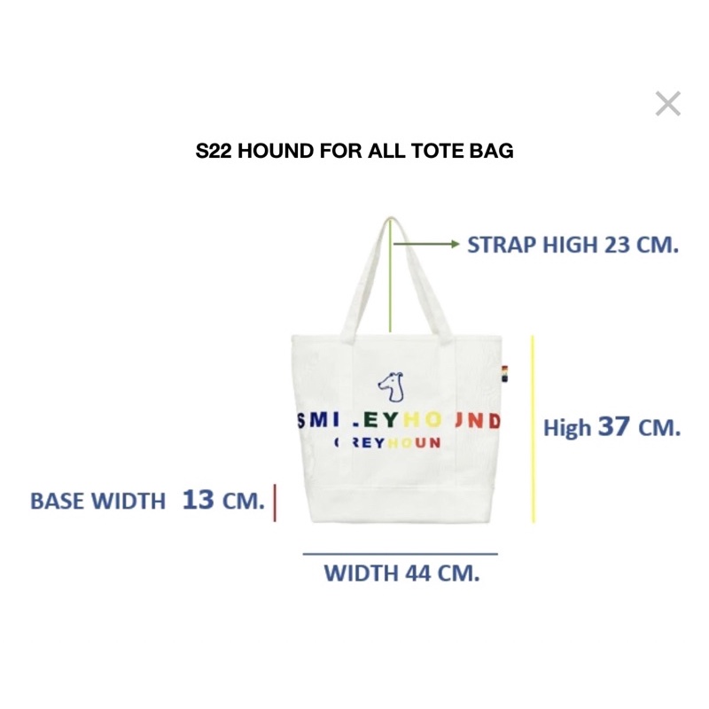 กระเป๋าผ้า-smileyhound-100-tote-bag-ผ้าคอตตอนแคนวาสแบบหนาจุเยอะใบใหญ่-ของแท้-จากช็อป-new-arrival