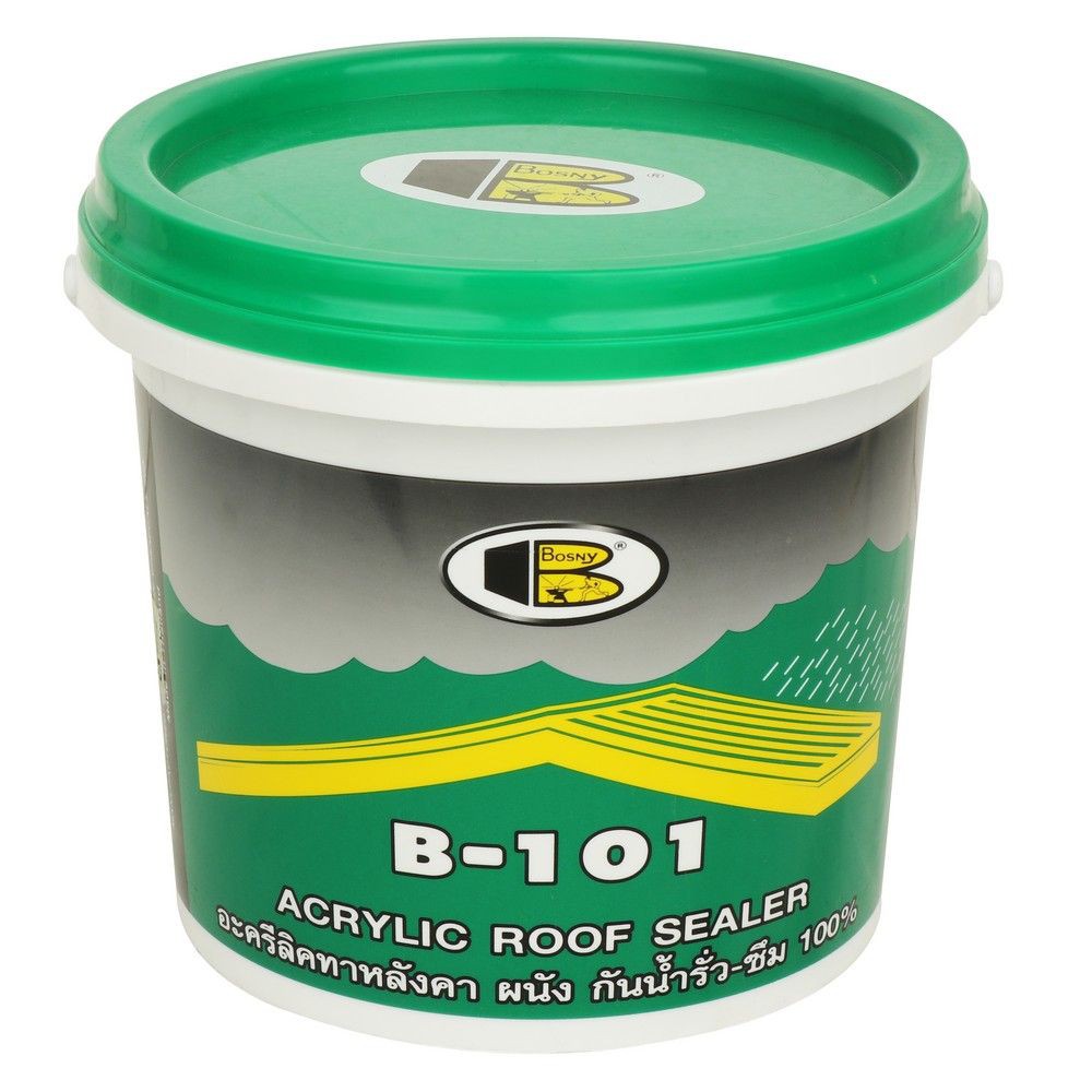 อะคริลิกกันซึม-bosny-b101-4-5-กก-สีเทา-วัสดุกันซึม-เคมีภัณฑ์ก่อสร้าง-วัสดุก่อสร้าง-acrylic-roof-seal-bosny-b101-4-5kg-g