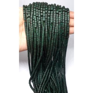 หินหยก 2-3มม. 1 เส้น อะไหล่เครื่องประดับ อะไหล่ร้อยสร้อย Jade Tube Beads