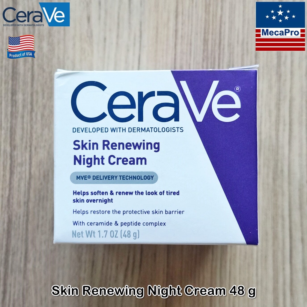 CeraVe® Skin Renewing Night Cream 48 g เซราวี ครีมบำรุงผิวหน้า สำหรับกลางคืน