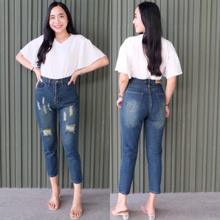 ภาพหน้าปกสินค้าCc jeans #054 S-5XL กางเกงยีนส์ผู้หญิง ทรงบอย เอวสูง แต่งขาด กางเกงผู้หญิง ซึ่งคุณอาจชอบราคาและรีวิวของสินค้านี้