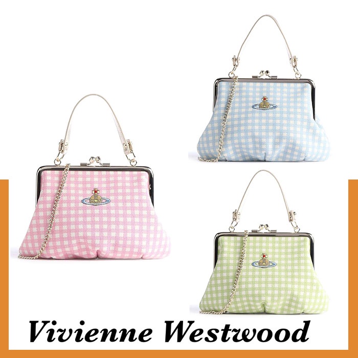 กระเป๋า-vivienne-westwood-gingham-casual-style-logo-handbags-ออริ