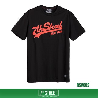 7th Street เสื้อยืด รุ่น RSV002 ดำ-สกรีนแดง ของแท้ 100%
