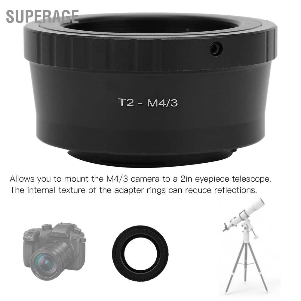 Superage T2』M4/3 แหวนอะแดปเตอร์ M42X0.75 มม. สําหรับกล้องโทรทรรศน์ T2
