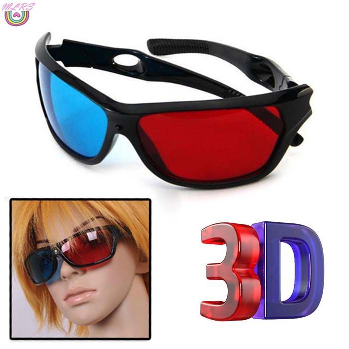 ภาพหน้าปกสินค้าแว่นตาพลาสม่าทีวี 3D สีแดง สีฟ้า