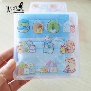 we flower sumikko gurashi ที่เก็บหน้ากากอนามัย พลาสติกใส กันฝุ่น ลายการ์ตูน