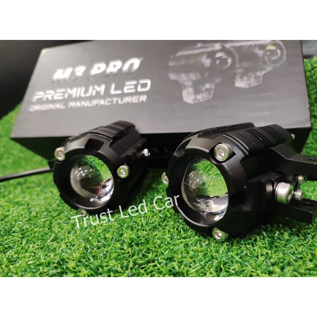 ไฟสปอร์ตไลท์ LED M3 Pro (เเสงสีขาว+แสงสีเหลือง) Premium Ledของแท้ 100% ...