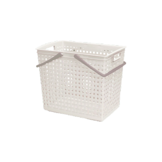 โปรโมชั่น : Double Lock ตะกร้าพลาสติก มีระบาย ตะกร้าผ้าทรงสีเหลี่ยมสูง มีหูหิ้ว รุ่น 4213