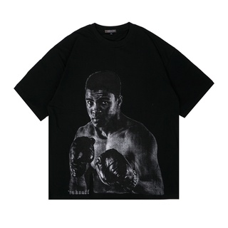 เสื้อยืดโอเวอร์ไซส์Takeoff เสื้อยืด MUHAMMAD ALI BLACKS-3XL