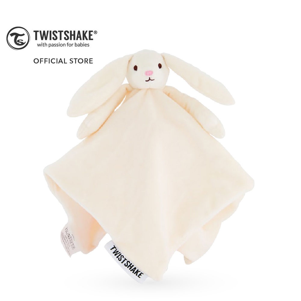 ภาพหน้าปกสินค้าTwistshake Comfort Blanket Bunny ผ้าห่มสำหรับเด็ก มาพร้อมตุ๊กตากระต่าย ขนาด 30 x 30 ซม.